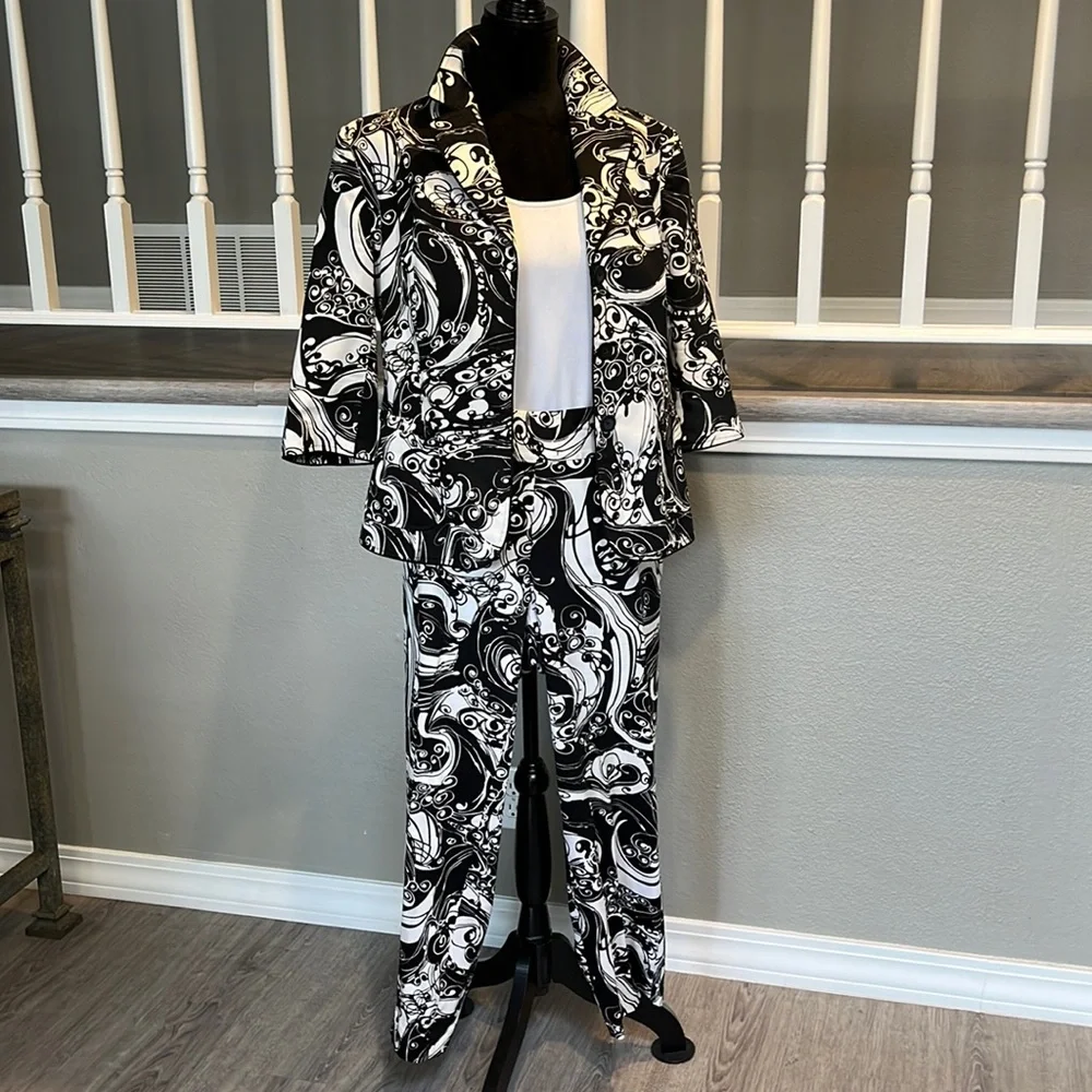 Nygard Black & White Pants - Picture 2 of 3